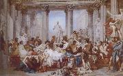 Thomas Couture The Romans of the Decadence oil painting artist